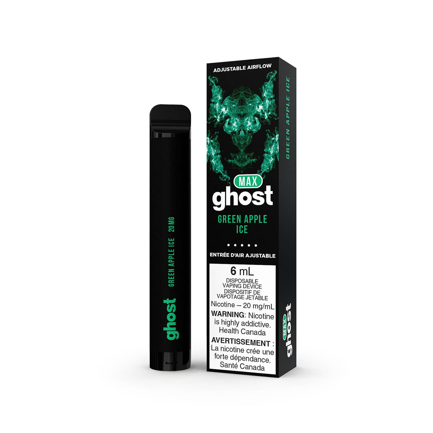GHOST MAX Disposable Green Apple Ice